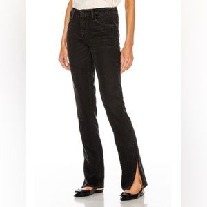 GRLFRND Hailey Low Rise Slim Boot in Sunset Strip Black Denim Jeans Size 26